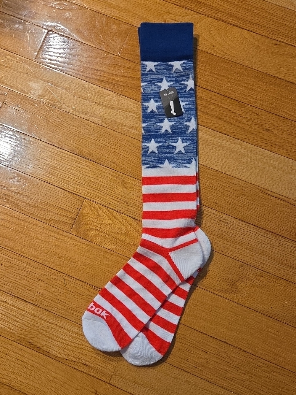 Reebok USA Patriotic Star & Stripe Knee High Socks - Blue, Red, White